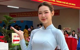 Hoa hậu Bảo Ngọc, Thanh Thủy, nhạc sĩ Nguyễn Văn Chung cùng nhiều nghệ sĩ đi bầu cử