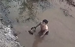 Chàng trai say thuốc lào ngã xuống ruộng