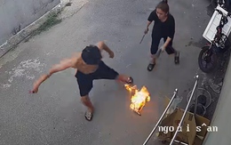 Chồng nhanh trí khi đèn khò bị hở gas