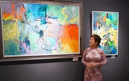 Dấu ấn trừu tượng của nữ họa sĩ Đoàn Mai Thủy