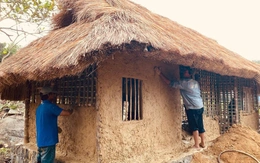 Nhà tranh vách đất ở làng Gò Cỏ, kéo ký ức xưa cũ ùa về