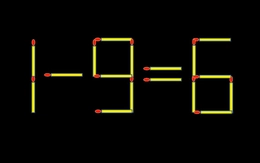 Thử tài IQ: Di chuyển một que diêm để 1-9=6 thành phép tính đúng