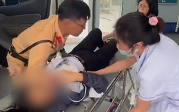 Nữ sinh ngất xỉu bên đường, được cảnh sát đưa đến bệnh viện kịp thời