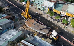 Tấm thép lớn đè bẹp cabin xe rác khiến tài xế tử vong, cầu Kênh Tẻ kẹt xe kéo dài