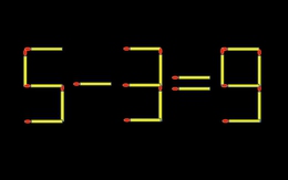 Thử tài IQ: Di chuyển một que diêm để 5-3=9 thành phép tính đúng