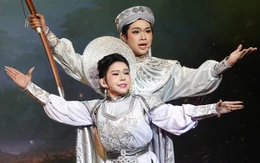 Bình Tinh hạnh phúc diễn cùng các con trong cải lương sử Việt Tây sơn nữ tướng