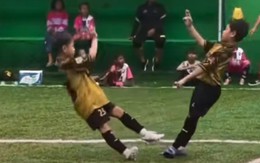 Màn ăn mừng bàn thắng siêu ngầu của hai cầu thủ nhí