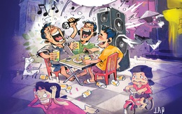 Karaoke mừng ngày 8-3, cả xóm chạy mất dép