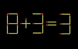 Thử tài IQ: Di chuyển một que diêm để 8+3=3 thành phép tính đúng