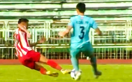 Bùi Xuân Quý lãnh thẻ đỏ vì 'ăn chân' cầu thủ Xuân Thiện Phú Thọ