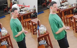 Du khách nước ngoài vỗ bụng khen món bún bò Huế khiến dân mạng thích thú