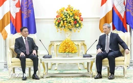 Thường trực Ban Bí thư Trần Cẩm Tú hội kiến Thủ tướng Campuchia Hun Manet