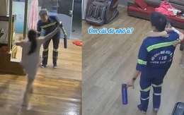 Tan chảy với đoạn video con gái ôm chào tạm biệt ba