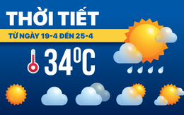 Dự báo thời tiết từ 19 đến 25-4: Bắc Bộ mưa dông, Trung Bộ và Nam Bộ ngày nắng, chiều mưa