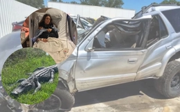 Xe bị lật nhiều vòng vì tông phải cá sấu, nữ tài xế thoát chết thần kỳ