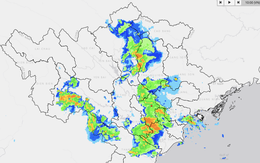 'Bức tường dông' khổng lồ đang quét Bắc Bộ