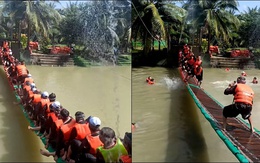 Cười sảng với màn chơi cầu lắc không cân sức