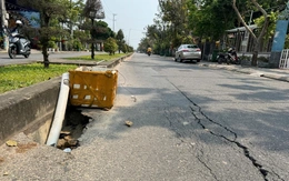 Sụt lún mặt đường trên đoạn kênh ngầm ở Hội An