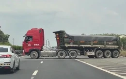 Tài xế xe ben bị phạt 35 triệu đồng vì quay đầu xe trên cao tốc TP.HCM - Long Thành