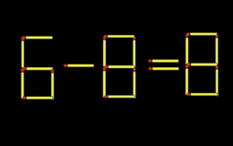 Thử tài IQ: Di chuyển một que diêm để 6-8=8 thành phép tính đúng