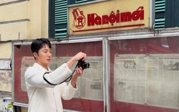 'Chàng rể Việt' Jung Il Woo check-in báo Hà Nội Mới, ăn phở Bát Đàn