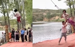 Cười sảng với chị gái chơi đu dây siêu độc lạ