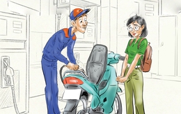 Cô gái e thẹn với xăng E10
