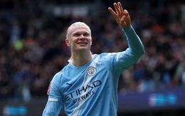 Erling Haaland xô ngã kỷ lục ghi hat-trick tại châu Âu