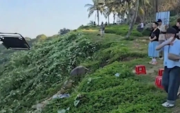 Xác minh clip người phụ nữ quăng ghế xuống vực ở bán đảo Sơn Trà