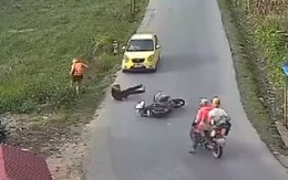 Thanh niên khiến người xem thót tim vì pha bo cua bay thẳng xuống ruộng