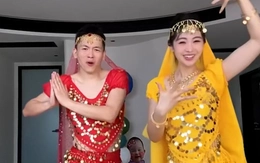 Người chồng ban đầu ngại, sau múa còn dẻo hơn cả vợ