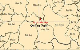 Liên tiếp 6 trận động đất xảy ra ở Quảng Ngãi, trong ngày 11-5