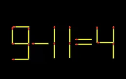 Thử tài IQ: Di chuyển một que diêm để 9-11=4 thành phép tính đúng