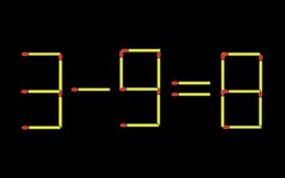 Thử tài IQ: Di chuyển một que diêm để 3-9=8 thành phép tính đúng