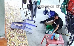 Chàng trai hút thuốc lào say ngã cắm đầu