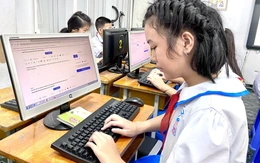 TP.HCM: 1 trường tiểu học cho học sinh kiểm tra học kỳ trên nền tảng số