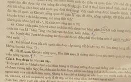 Đề thi kiểm tra cuối kỳ có dấu hiệu lạ: Do sai sót trong quá trình in đề thi
