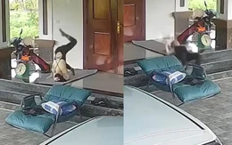 Cô gái té xuống bậc tam cấp khi tập yoga... ngược hướng