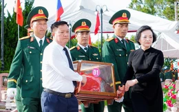 Nghệ An an táng 80 hài cốt liệt sĩ hy sinh ở Lào