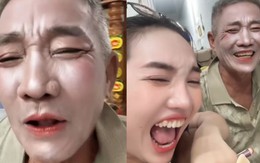Khi nhà có đứa con gái mới học makeup