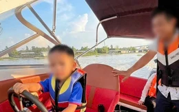 Giao ca nô cho con trai 4 tuổi lái giữa sông Tiền, người cha bị phạt gần 17 triệu đồng