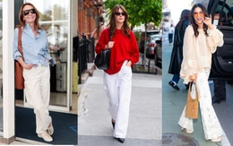 Quần jeans trắng đang hot trở lại, đâu là cách phối đồ sành điệu như fashionista?
