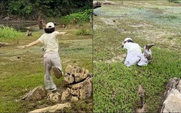 Cô gái 'vồ ếch' khi đi rừng Cúc Phương săn bướm