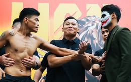 Cố vấn Quang Lê nhịn cười ở màn đối mặt tại MMA Lion Championship 31