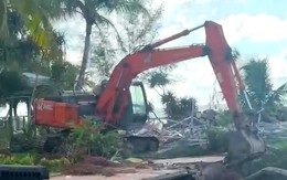 Phú Quốc cưỡng chế 9 căn bungalow xây trái phép ven biển