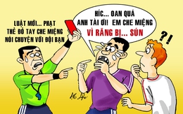 Cầu thủ đầu tiên bị đuổi vì dùng tay che miệng tại World Cup