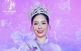 Cựu nữ sinh chuyên Hà Nội - Amsterdam đăng quang Hoa hậu Di sản Áo dài Việt Nam toàn cầu