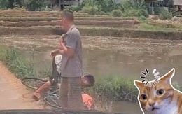 Ông chú ngã cắm đầu vì quá nhiệt tình nhường đường