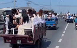 Mức phạt 4 tài xế xe ba bánh chở đoàn đưa dâu vi phạm giao thông