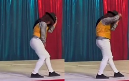 Cô gái gặp sự cố khi trình diễn màn đi lùi giống Michael Jackson